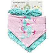 Wholesale - Little Me 2 BANDANA BIBS AND A HEADWRAP SET - MERMAID C/P 36, UPC: 027467398426